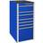 19 In. 7-Drawer Side Box, Blue