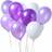 PuTwo Balloons 100pcs 12 Inch Purple White Balloons Latex Balloons Helium Balloons Purple Balloons Lavender Balloons Lilac Balloons Party