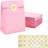 Pink Gift Bag, Party Favor Bags with Gold Stickers (5.15 x 8.6 in, 36 Pack)