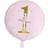 Unique 1st Birthday Pink and Gold Ballerina Double-Sided Foil Mylar Balloon (1ct)