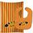 Caroline's Treasures Carolines Treasures BB6959STBU Halloween Pumpkin Bat Baby Bib & Burp Cloth