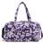 Vera Bradley Collegiate Large Travel Duffel Bag - Purple/White Rain Garden with Louisiana State University Logo