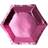 Neviti 776063 Small Hexagonal Plate-Pink Foil-8 Pack Paper, 12.5 x 12.5 x 0.5