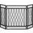 Homcom 126cm 3-Panel Folding Fireplace Screen Protective Guard Child