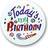 Beistle BN035 Todays My Birthday Satin Button, Pack Of 6