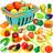 JOYIN 68Pcs Cutting Play Food Toy for Toddlers Kitchen, Fake Food for Kids Play Kitchen, Includes Plastic Fruitâ¦ outofstock