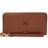 Fossil Women's Leather Logan RFID Zip Around Clutch - Brown