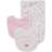 Little Me Baby Girl Rose Bib and Burp Set White