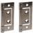 2 Chrome Flush Door Cabinet Cupboard Hinges 50mm 2"