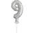 Unique ‎AN_9_Number_Foil_Cake_Topper_Silver Cake Decoration