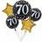 Amscan foil balloon kit Sparkling 70th Birthday black 5-piece