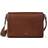 Aspinal of London Men's Finest Quality Full-Grain Leather Brown Reporter Messenger Bag, Size: 9.7x13.8x4.13inches