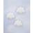 Little Love by NoJo Typography Wall Decor White - White Soft Cloud Shaped Three-Piece Nursery