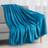 PAVILIA Pom Pom Blankets Turquoise, Blue