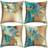 Abstract Cushion Cover Blue, Gold (45x45cm)