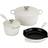 Le Creuset White Signature Enameled Cast Iron Cookware Set with lid 5 Parts