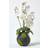 Homescapes White Phalaenopsis Orchid with Natural Base Artificial Plant