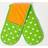 Homescapes Stars Stars Cotton Double Glove Pot Holders Green