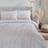 The Linen Yard Pampas Grass Blush Duvet Cover White, Pink