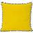 Velvet Pom Pom Trimmed Complete Decoration Pillows Grey, Yellow