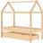 vidaXL Kids Bed Frame with a Drawer Solid Pine Wood 30.3x57.5"