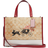 Coach Lunar New Year Dempsey Carryall In Signature Canvas with Rabbit and Carriage Tote Bag - Gold/Light Khaki Multi