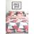 Dreamscene Teddy Fleece Duvet Cover White, Grey, Pink (40x19cm)