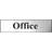 semi-rigid Office Sign in Chrome Effect Self-adhesive Decoration