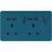 Trendi Switch 2 Gang 13Amp Socket (inc. USB ports) in Ocean Blue