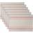 DII French Stripe Tabletop Collection Farmhouse Place Mat Grey, Beige, Brown, Red