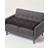 Homescapes Faux Suede 2 Booster Chair Cushions Black, Brown, Grey