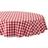 DII Checkers 70" Round Tablecloth White, Red