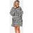 Dreamscene Houndstooth Oversized Hoodie Blanket White