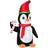 Homcom Bon Noel 2.5M Lighted Christmas Penguin Candy Figurine