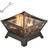 OutSunny Fire Pit with Spark Screen Cover