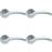 Loops 4x pair Oval Shaped Arched Bar Handle Concealed Fix Round Rose Satin