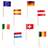 Papstar Table Decorations Cocktail Flag Nations 50pcs