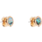 Marc Jacobs The Medallion Abalone Earrings - Gold/Green