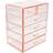 Sorbus (4 Large, 2 Small Drawers, Pink) Cosmetics Makeup and Jewellery Big Pink Storage Case