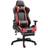 Homcom High-Back Faux Leather Swivel Reclining Office Gaming Chair with Footrest - Red/Black