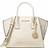 Michael Kors Avril Small Top Zip Slouchy Satchel crossbody Light cream White