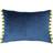 Fiesta Soft Velvet Pom Pom Complete Decoration Pillows Blue