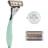 FFS (Olive) Beauty Razor Kit Premium Handle, 2 Blade Refills