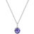 Philip Jones February Birthstone Necklace - Silver/Blue