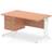 Impulse 1400 Rectangle Leg Desk Beech 1 3 Drawer Fixed