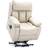 Chester Dual Electric Leather Recliner Heated Massage Chair Cream