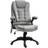 Vinsetto Office Chair w/ Heating Massage Points Relaxing Reclining Grey Grey