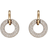 Elements Open Circle Cluster Dangle Earrings - Gold/Diamond