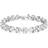 Jon Richard Floral Tennis Bracelet - Silver/Transparent