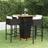 vidaXL 5 Piece Outdoor Bar Set